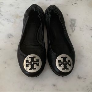 Tory Burch Black Reva Flats